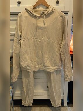 ASOS Cream Cozy Hoodie and Jogger Set